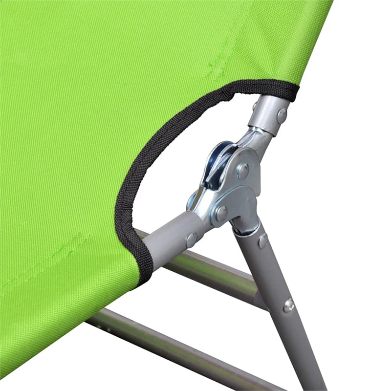 vidaXL Polyester One-Size Foldable Sun Lounger in Apple Green