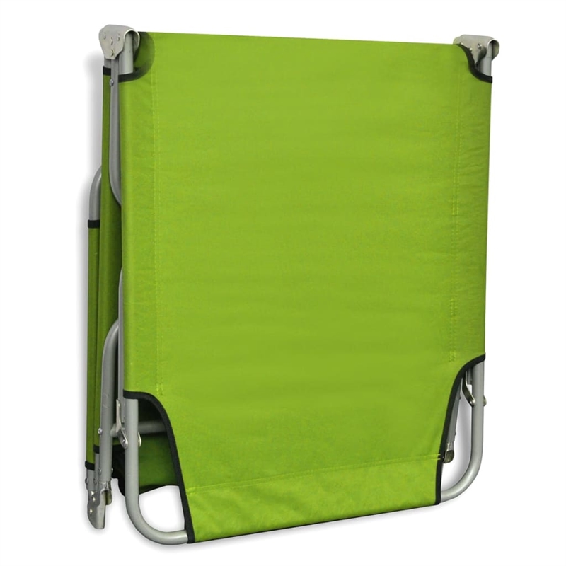 vidaXL Polyester One-Size Foldable Sun Lounger in Apple Green