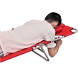 vidaXL Powder-Coated Steel Polyester Large Sun Lounger in Red