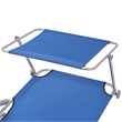 vidaXL Powder-Coated Steel Frame Sun Lounger w/ Polyester Fabric in Blue