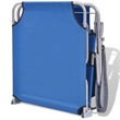 vidaXL Powder-Coated Steel Frame Sun Lounger w/ Polyester Fabric in Blue