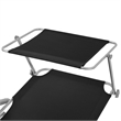 vidaXL Powder-Coated Steel Medium Foldable Sunlounger in Black