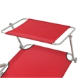 vidaXL Powder-Coated Steel Sunlounger w/ Polyester Fabric in Red One Size