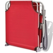 vidaXL Powder-Coated Steel Sunlounger w/ Polyester Fabric in Red One Size