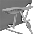 vidaXL Powder-Coated Steel Frame Sun Lounger w/ Polyester Fabric in Gray