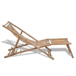 vidaXL Bamboo Full-Size Foldable Sun Lounger in Natural