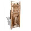 vidaXL Bamboo Full-Size Foldable Sun Lounger in Natural