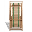 vidaXL Bamboo Full-Size Foldable Sun Lounger in Natural