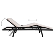 vidaXL PE Rattan Standard Sunlounger w/ Adjustable Footrests in Black