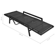 vidaXL PE Rattan Standard Sunlounger w/ Adjustable Footrests in Black