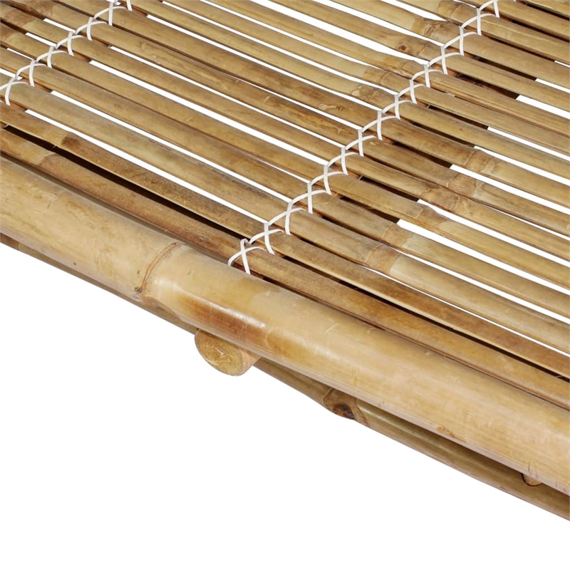 vidaXL Bamboo Extra Large Sunlounger in Natural Bamboo