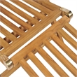 vidaXL Teak Rectangular Foldable Deck Chair in Brown