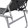 vidaXL Powder-Coated Steel Single Foldable Sunlounger in Gray