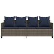 vidaXL Sun Lounger in Gray and Navy Blue