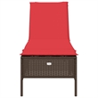 vidaXL Patio PE Rattan Steel Sun Lounger in Brown and Red