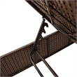 vidaXL Patio PE Rattan Steel Sun Lounger in Brown and Red