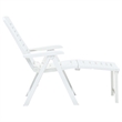 vidaXL Plastic Sunlounger Medium Foldable in White