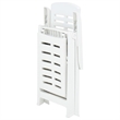 vidaXL Plastic Sunlounger Medium Foldable in White