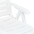 vidaXL Plastic Sunlounger Medium Foldable in White