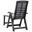 vidaXL Plastic Sun Lounger Adjustable Foldable in Anthracite