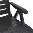 vidaXL Plastic Sun Lounger Adjustable Foldable in Anthracite
