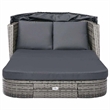 vidaXL Plastic Sun Lounger in Anthracite
