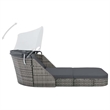 vidaXL Plastic Sun Lounger in Anthracite