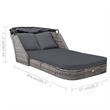 vidaXL Plastic Sun Lounger in Anthracite
