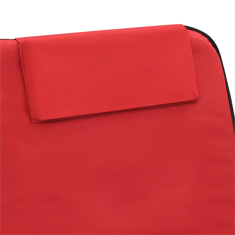 vidaXL Beach Chair in Red (Set of 2)