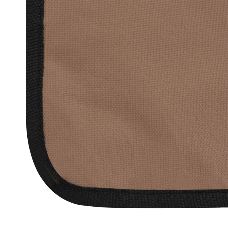 vidaXL Polyester & Steel Beach Chair in Brown (Set of 2)