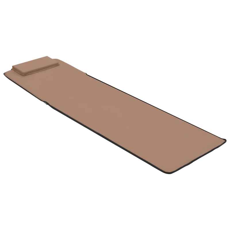 vidaXL Polyester & Steel Beach Chair in Brown (Set of 2)