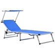 vidaXL Aluminum Sun Lounger in Blue
