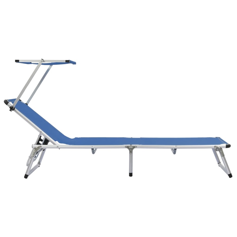vidaXL Aluminum Sun Lounger in Blue