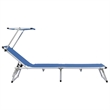 vidaXL Aluminum Sun Lounger in Blue