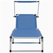 vidaXL Aluminum Sun Lounger in Blue