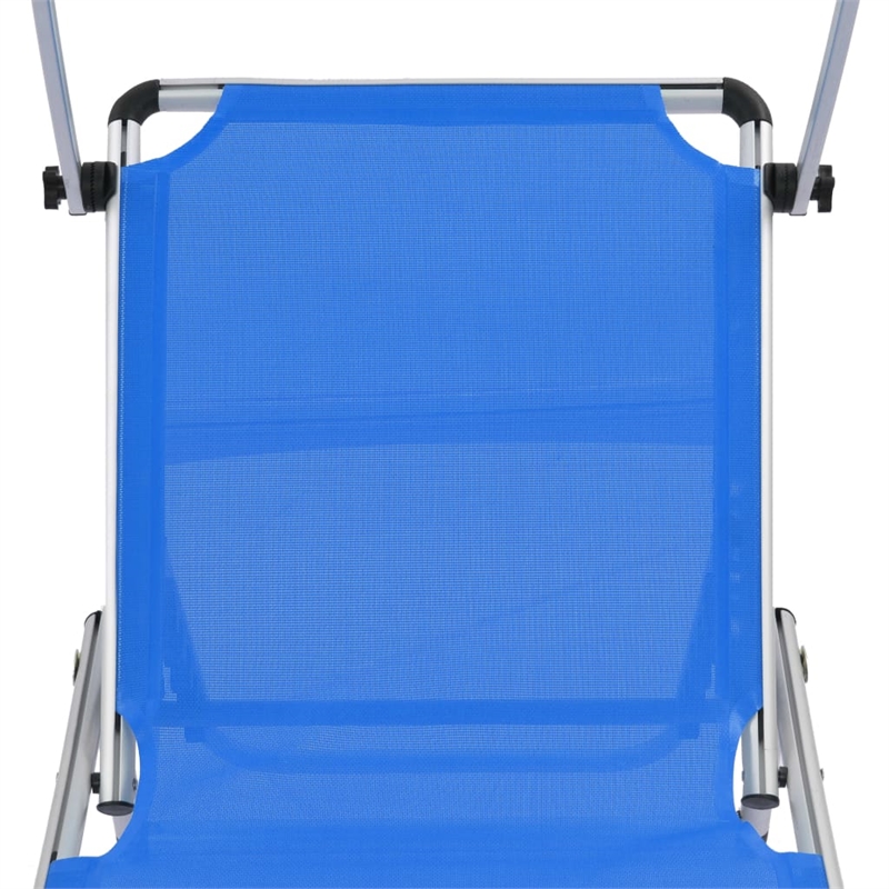 vidaXL Aluminum Sun Lounger in Blue