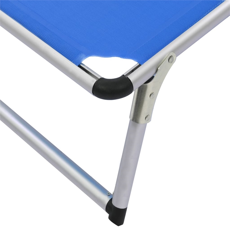 vidaXL Aluminum Sun Lounger in Blue