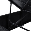 vidaXL Rattan Sun Lounger with Cushion in Black & Cream White