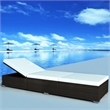vidaXL Sunlounger in Brown & Cream White