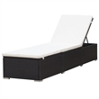 vidaXL Sunlounger in Brown & Cream White