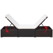 vidaXL Sunlounger in Brown & Cream White