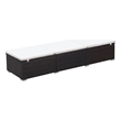 vidaXL Sunlounger in Brown & Cream White