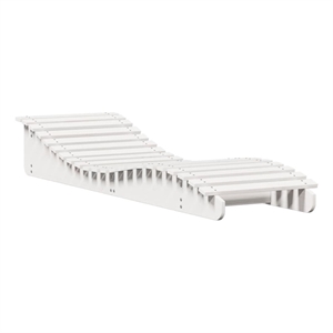 vidaXL Solid Pine Wood Sun Lounger in White