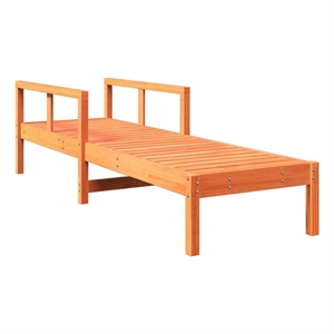 vidaXL Solid Pine Wood Sun Lounger in Wax Brown