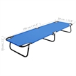 vidaXL Steel & Polyester Fabric Sun Lounger Standard Size in Blue