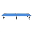 vidaXL Steel & Polyester Fabric Sun Lounger Standard Size in Blue
