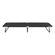 vidaXL Powder-Coated Steel & Polyester Sun Lounger with PE Coating in Black
