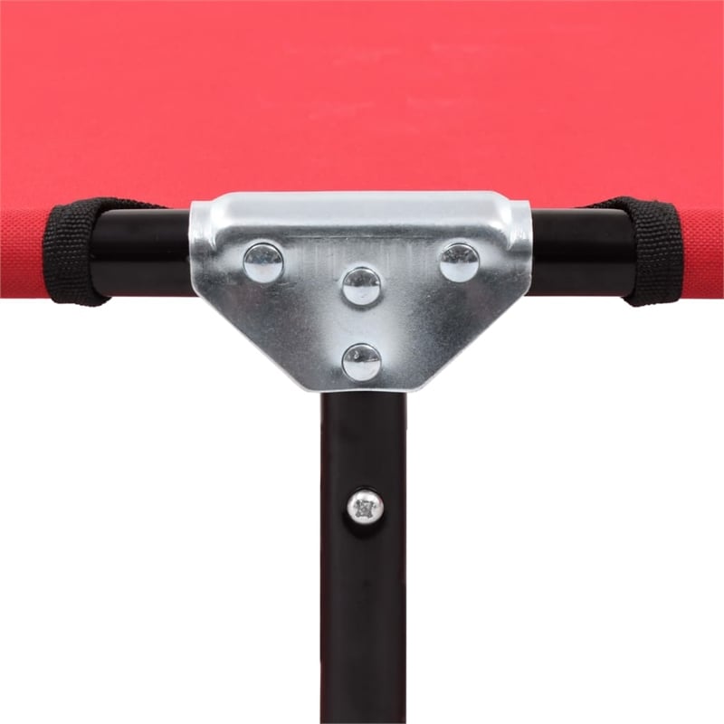 vidaXL Sun Lounger in Red