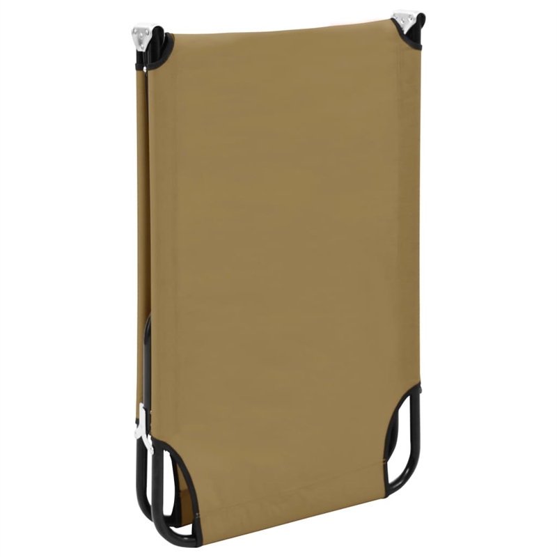 vidaXL Sun Lounger in Taupe