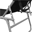 vidaXL Powder-Coated Aluminum Sunlounger Standard Foldable in Black